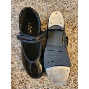 Stelle Black Patent Leather Mary Jane Tap Dance Shoes - Size 2ML Big Kid